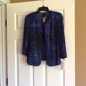 Fancy glittery periwinkle jacket with tank top